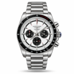 Longines — White Dial, Dark Subdials & Silver-Tone Bracelet