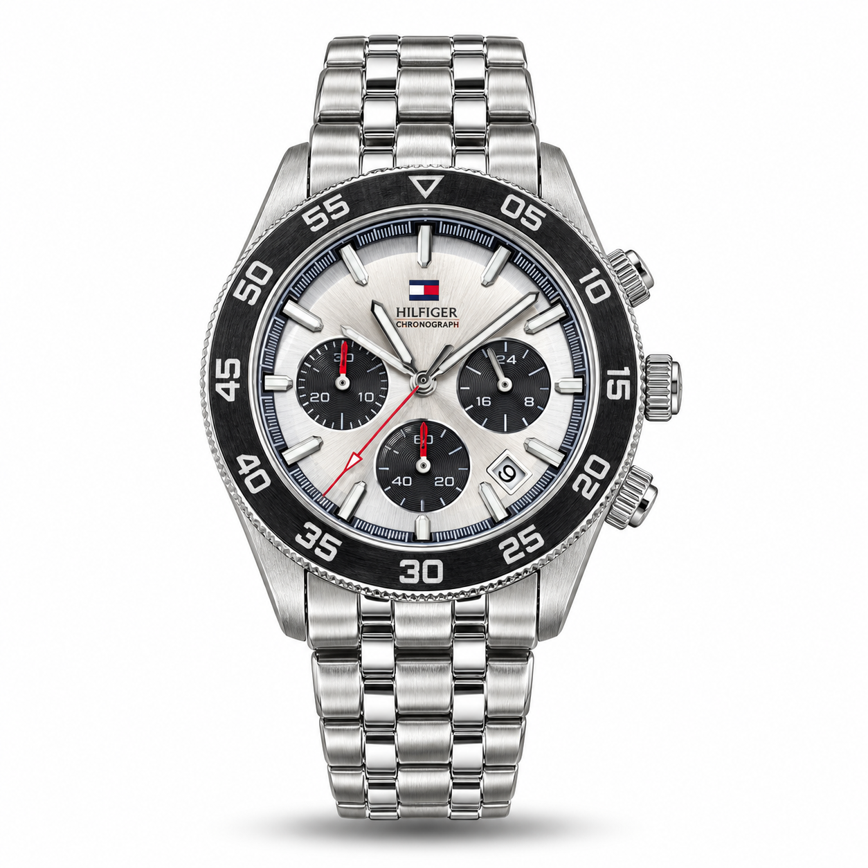 IMG_8280-hero-draft Tommy Hilfiger TH85 1792215 Chronograph Watch – Silver Dial & Stainless Steel Bracelet - Image 1