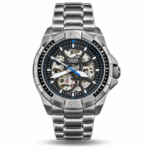 Fossil Bronson ME3218 Automatic Skeleton Watch – Smoke Stainless Steel