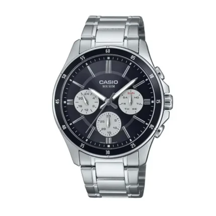 Casio MTP-1374D-1A3V – Enticer Multifunction Black Dial Men's Watch