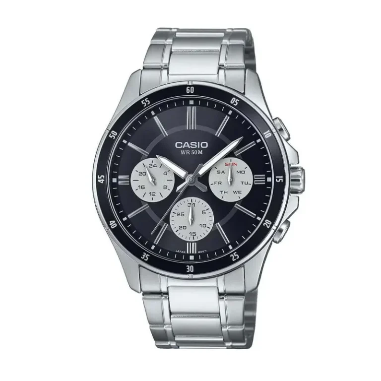 Casio MTP-1374D-1A3V – Enticer Multifunction Black Dial Men's Watch