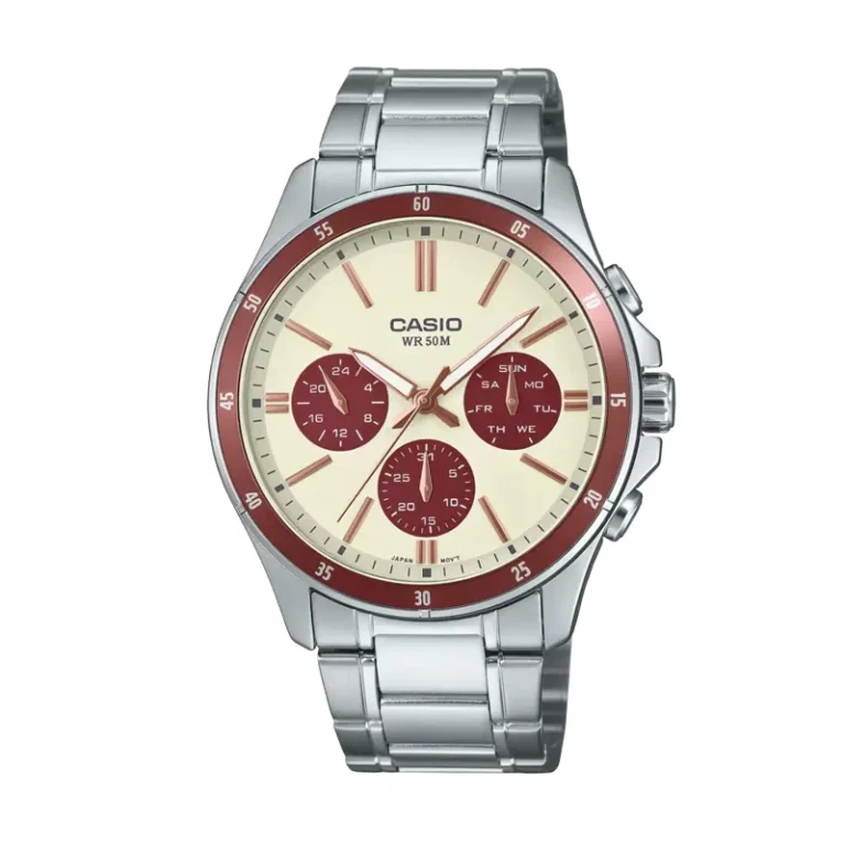 Casio MTP-1374D-5A2V – Enticer Multifunction White Dial Men's Watch