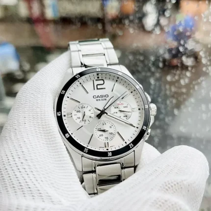 Casio MTP-1374D-7AV – Silver Ion-Plated Dial Men's Watch