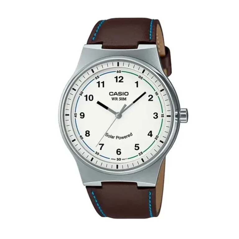 Casio MTP-RS105L-7BVDF – Solar Powered Silver Dial  - MTP-RS105L-7BV Men's Watch