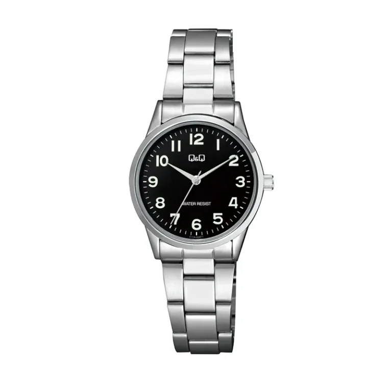 Q&Q C11A-004PY – Japan Quartz Black Dial Silver-tone Women's Watch