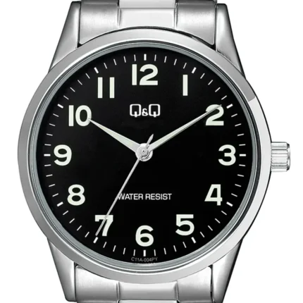 Q&Q C11A-004PY – Japan Quartz Black Dial Silver-tone Women's Watch