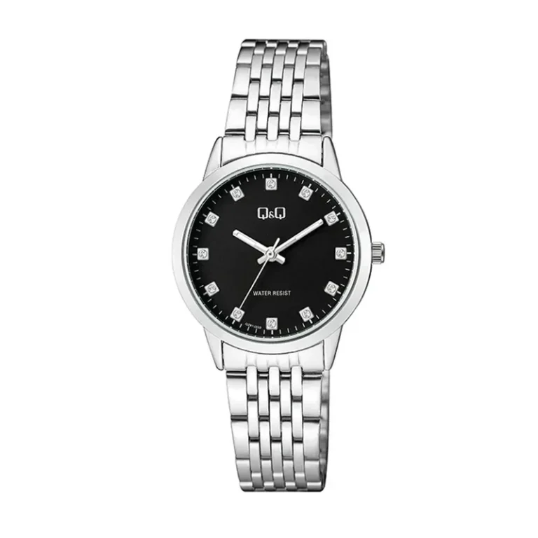 Q&Q QZ81J202Y – Japan Quartz Black Dial Silver-tone Women's Watch