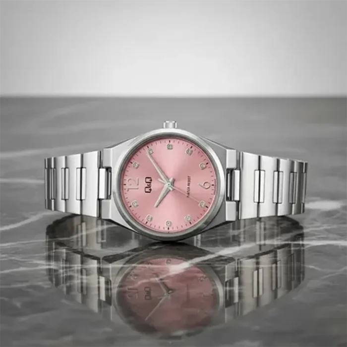 Q&Q Q84B Q84B-003PY – Pink Dial Quartz Women's Watch