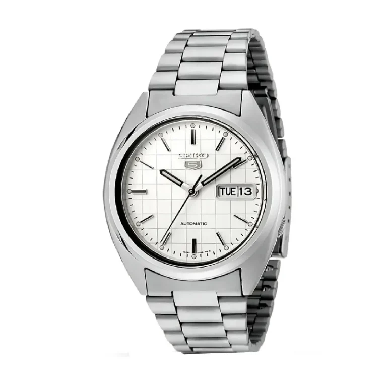 Seiko SNXF05k – Silver (Grid Dial) Dial Automatic Men's Watch