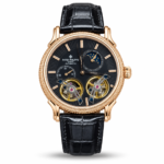 Patek Philippe — Black Open-Heart Face, Gold-Tone Case & Black Strap