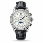 Patek Philippe — White Calendar-Style Subdial Face & Black Strap
