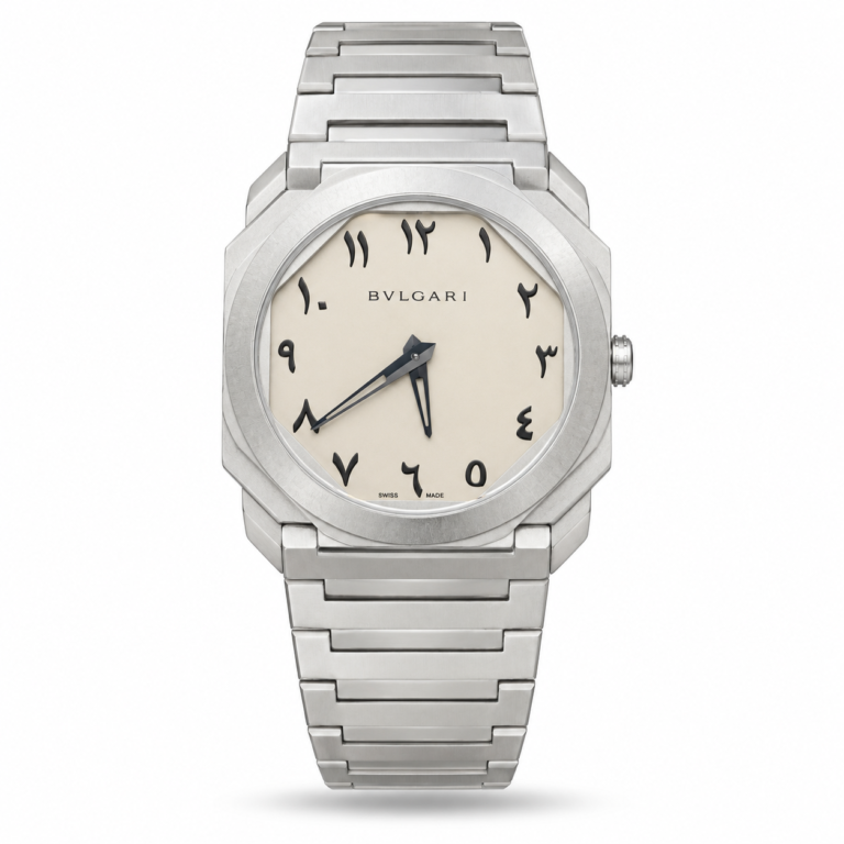 Bvlgari — Ivory Eastern Arabic Dial & Silver-Tone Bracelet
