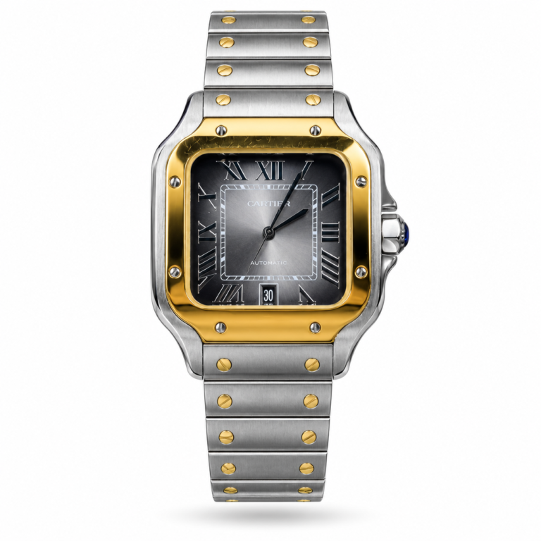 Cartier — Grey Roman Dial, Gold-Tone Bezel & Silver-Tone Bracelet (Master Grade)