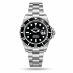 Rolex — Black Dial, Black Dive Bezel & Silver-Tone Oyster-Style Bracelet (AAA)