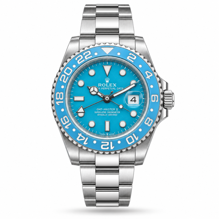 Rolex — Turquoise Dial, Blue Bezel & Silver-Tone Bracelet ( U1 Factory )
