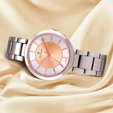 Titan Workwear 2480KM01 – Rose Gold Dial Quartz Women's Watch
