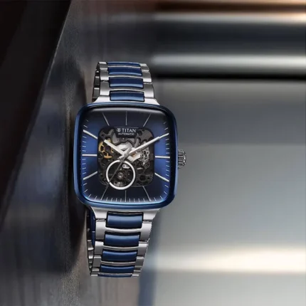 Titan Ceramic Automatic 90175KD02 – Blue (Open Heart) Dial Automatic Men's Watch