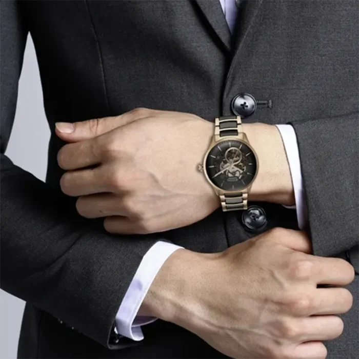 Titan Ceramic Automatic NT90174KD03 – Black (Open Heart) Dial Automatic Men's Watch