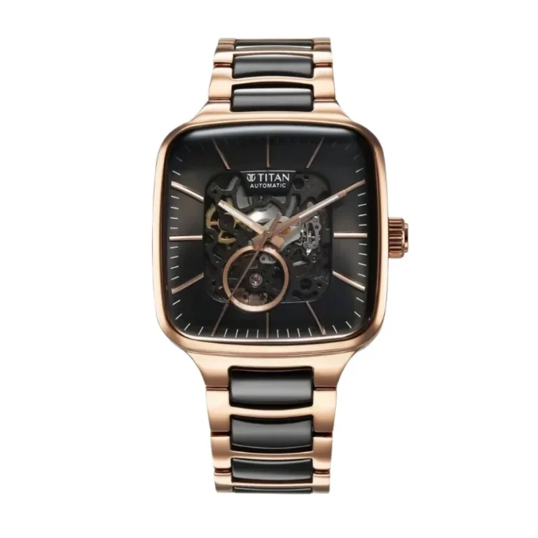 Titan Ceramic Automatic NT90175KD03 – Black (Open Heart) Dial Automatic Men's Watch