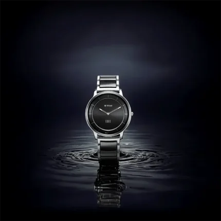 Titan 1878KD01 – Edge Fusion Black Dial Two-Toned CeramicMen's Men's Watch - Image 3