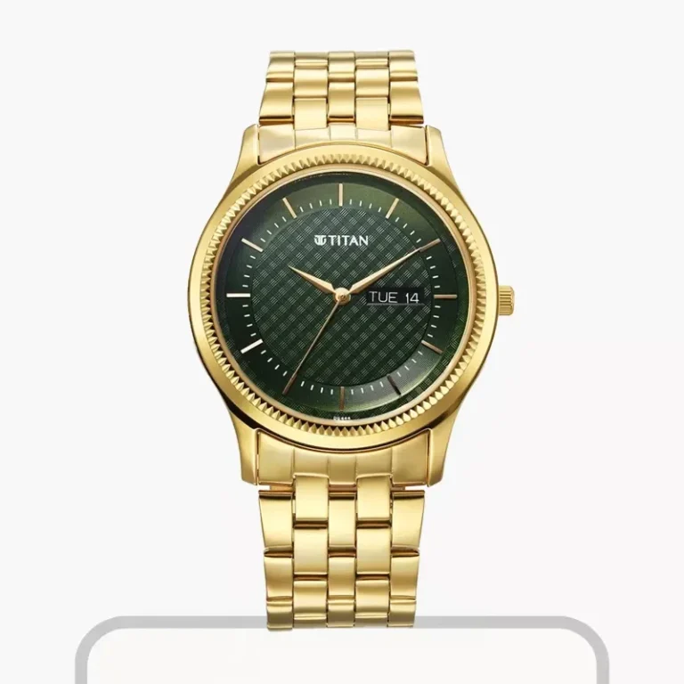 Titan 1824YM02 – Green Dial Quartz Men's Watch
