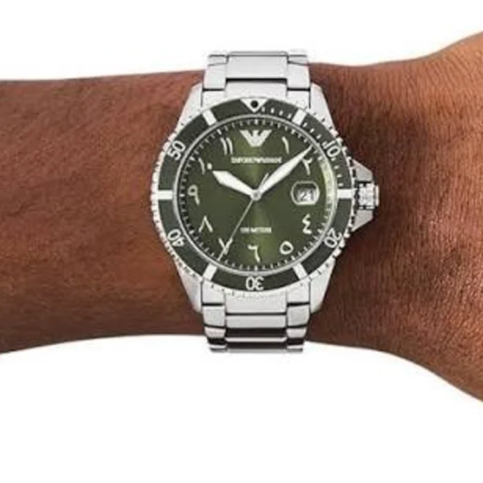 Emporio Armani Sea Explorer AR80072 – Deep Sunray Emerald Green Dial Quartz Men's Watch