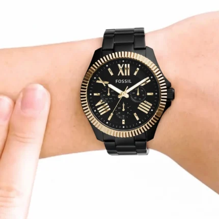 Fossil Cecile Multifunction AM4606 – Sunray Black Dial Quartz Women's Watch