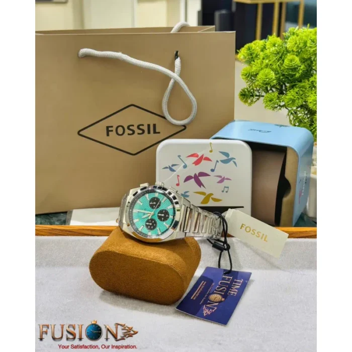 Fossil Everett Chronograph FS6117 – Sunray Turquoise / Teal Blue Dial Quartz Men's Watch