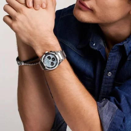 Fossil Everett Chronograph FS6105 – Ice Blue Sunray Dial Quartz Men's Watch - Image 2