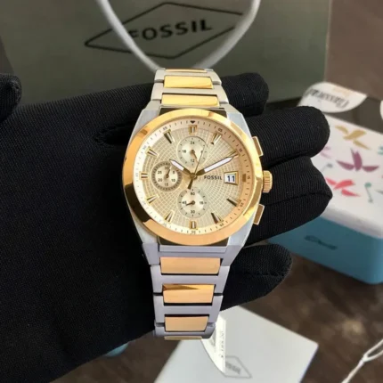 Fossil Everett Chronograph FS6119 – Champagne Sunray Dial Quartz Men's Watch