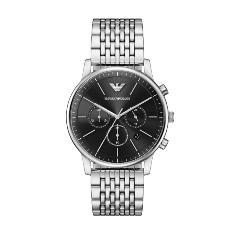 Emporio Armani Minimalist Chronograph Collection AR11772 – Black Sunray Dial Quartz Men's Watch