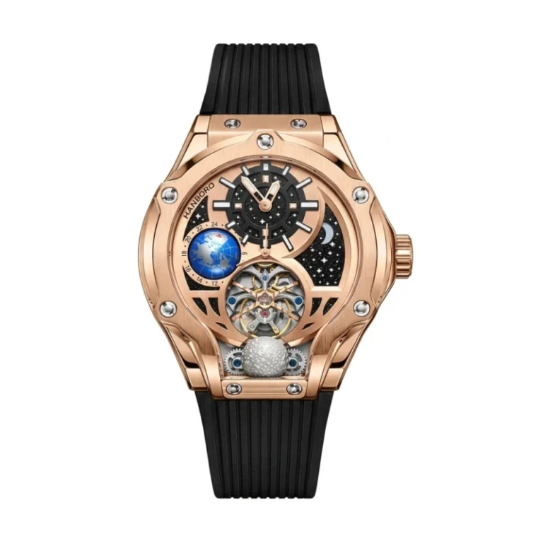 HANBORO Orbita Celestial Planetarium Series HBR-980 – Starry Night Blue & Rose Gold Dial Automatic Men's Watch