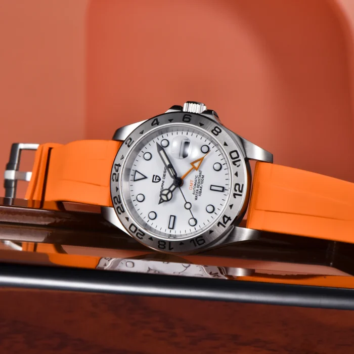 Pagani Design Explorer GMT PD-1682 – Polar White / Black Dial Automatic Men's Watch
