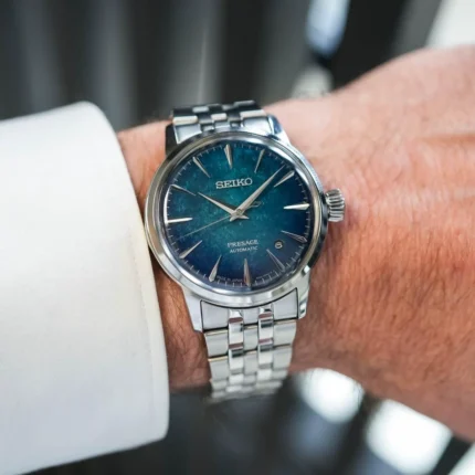 Seiko Presage Cocktail Time HCB001 – Gradient Blue (Textured Cocktail Pattern) Dial Automatic Men's Watch