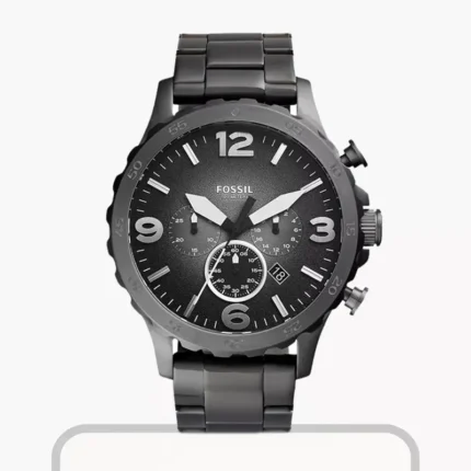 Fossil Nate Chronograph Quartz Smoke Dial Men's Watch – JR1437
