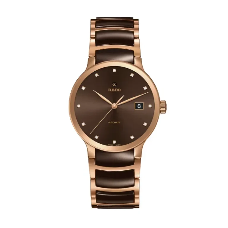 Rado Centrix Automatic Brown Dial 12 Diamonds Men's Watch – R30036752