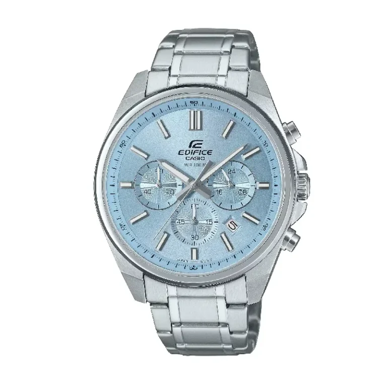 Casio Edifice Chronograph Ice Blue Dial Men's Watch – EFV-650D-2BV