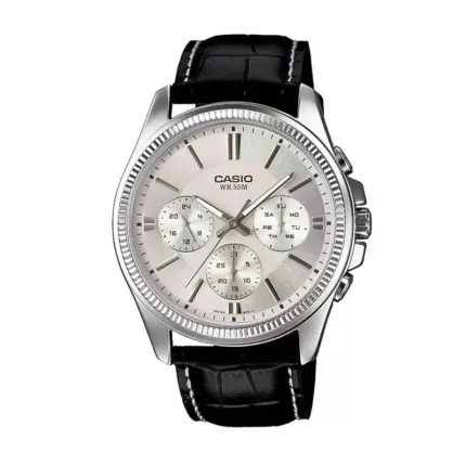 Casio Analogue Enticer White Dial Leather Men's Watch – MTP-1375L-7AV
