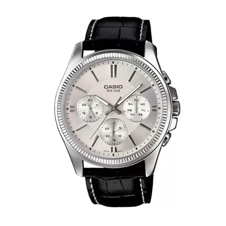 Casio Analogue Enticer White Dial Leather Men's Watch – MTP-1375L-7AV