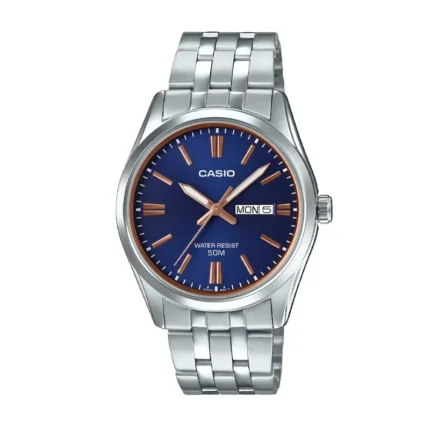 Casio Blue Dial Mineral Glass Men's Watch – MTP-1335D-2A2V