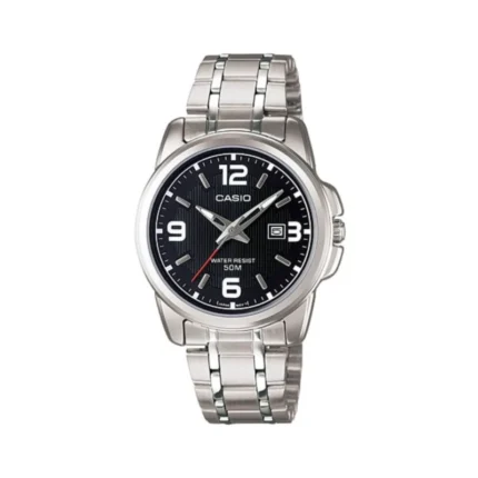 Casio LTP-1314D-1AVDF black dial stainless steel watch