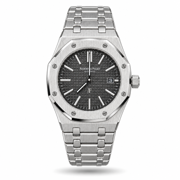 Audemars Piguet — Dark Textured Dial & Silver-Tone Bracelet