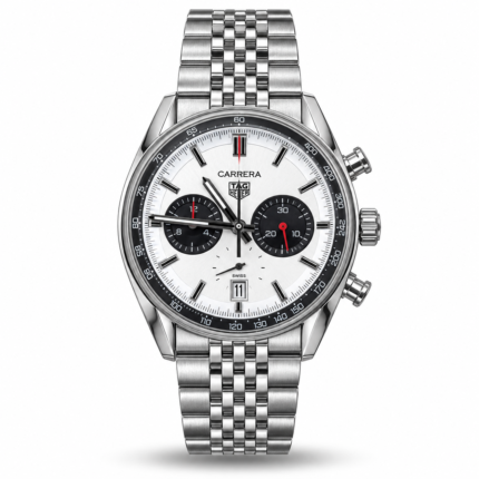 TAG Heuer — White Dial, Black Subdials & Multi-Link Bracelet