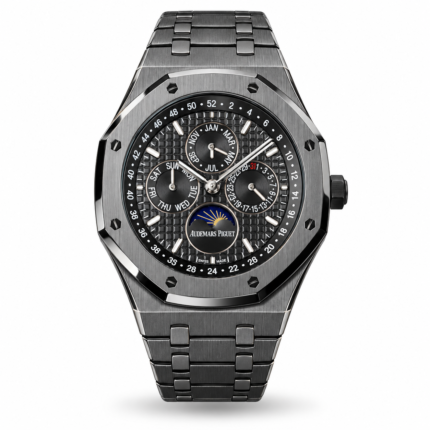 Audemars Piguet — Dark Multi-Subdial Face & Black Strap