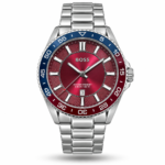 Hugo Boss Runner 1514209 Watch – Burgundy Dial & Stainless Steel Bracelet