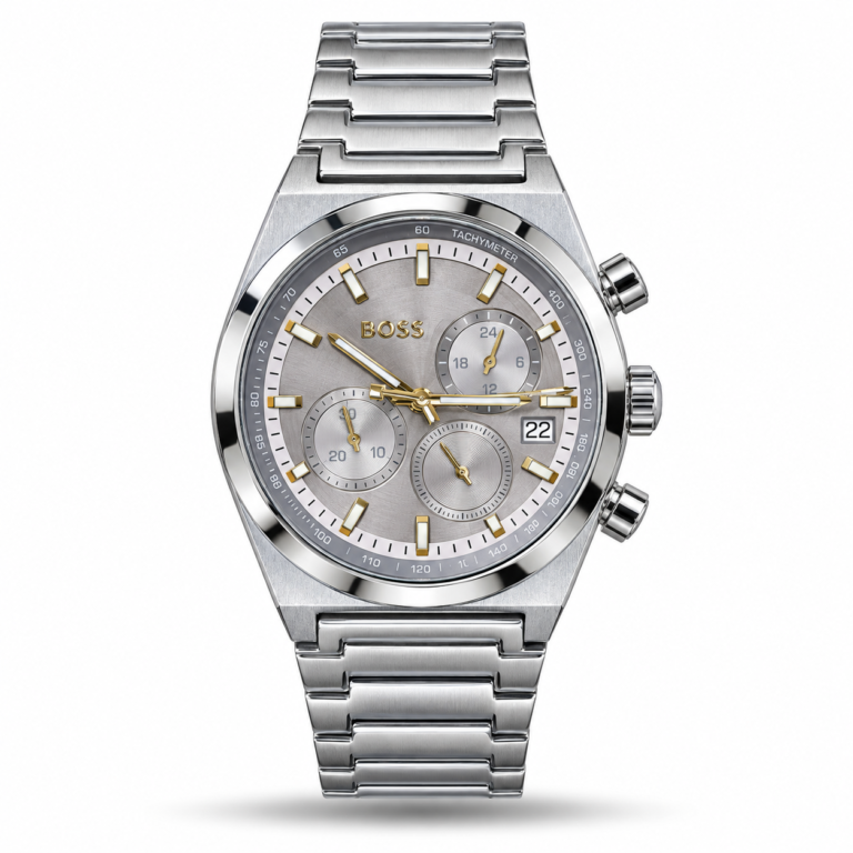 Hugo Boss Candor Chrono 1514221 Watch – Grey Dial & Stainless Steel Bracelet