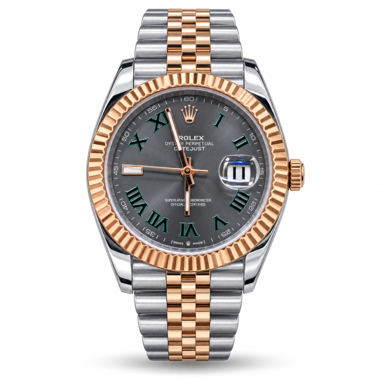 Rolex — Grey Roman Dial & Rose-Gold/Silver-Tone Bracelet